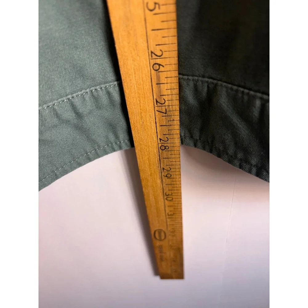 Volcom Mens Hooded Canvas Jacket Sage Green Full Zip Water Resistant Size Large